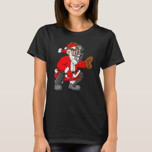 Camiseta Navidades Santa Claus Chicas de beisbol Catcher Bo