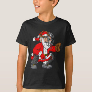Camiseta Navidades Santa Claus Chicas de beisbol Catcher Bo