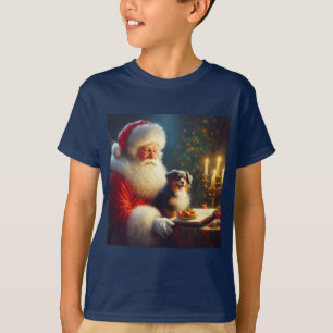 Camiseta Navidades Santa Claus con perros 5