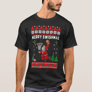 Camiseta Navidades Santa Claus Dunking A Basketball Boys Ki