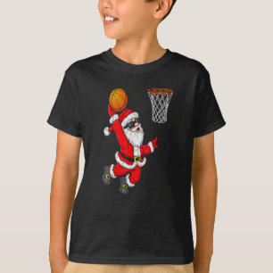 Camiseta Navidades Santa Claus Dunking Baloncesto