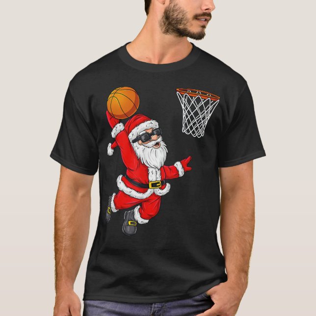 Camiseta Navidades Santa Claus Dunking Una idea de regalo g (Anverso)