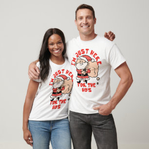 Camiseta Navidades Santa Claus estoy aquí para los Ho