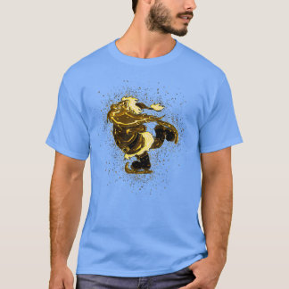 Camiseta Navidades santa claus golden Gold