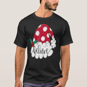 Camiseta Navidades Santa Claus Gorra cree que Holly Feliz N