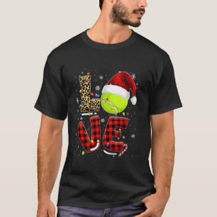 Camiseta Navidades Santa Claus Juego de tenis Racket Hu