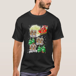 Camiseta Navidades Santa Claus montando ardilla divertida