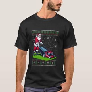 Camiseta Navidades Santa Claus Mowing Lawn Navidades Feo