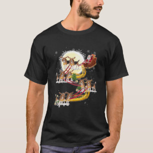 Camiseta Navidades Santa Claus Riding Beagle Funny Beagle X