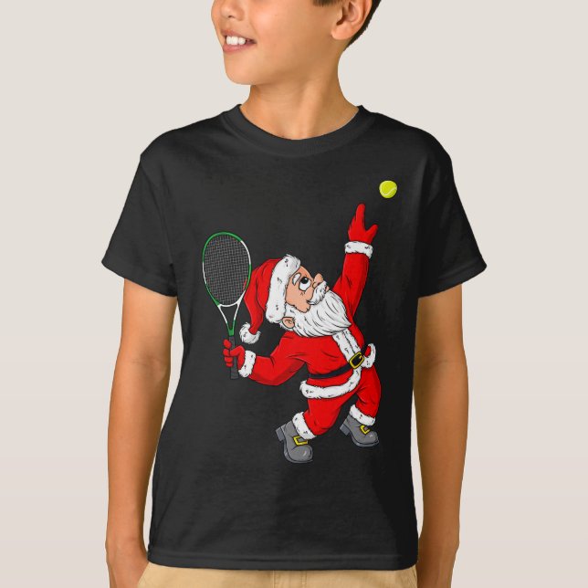 Camiseta Navidades Santa Claus Tennis Fun Boys Chicas Niños (Anverso)
