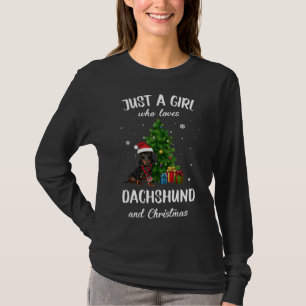 Camiseta Navidades Santa Dachshund árbol navideño Wiener Do
