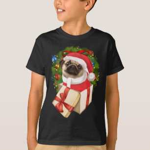 Camiseta Navidades Santa de Cute Pug
