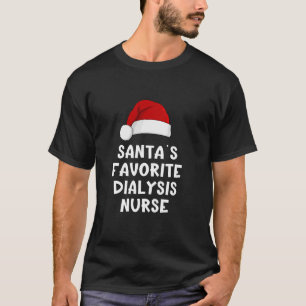 Camiseta Navidades Santa de la diálisis favorita Enfermera 