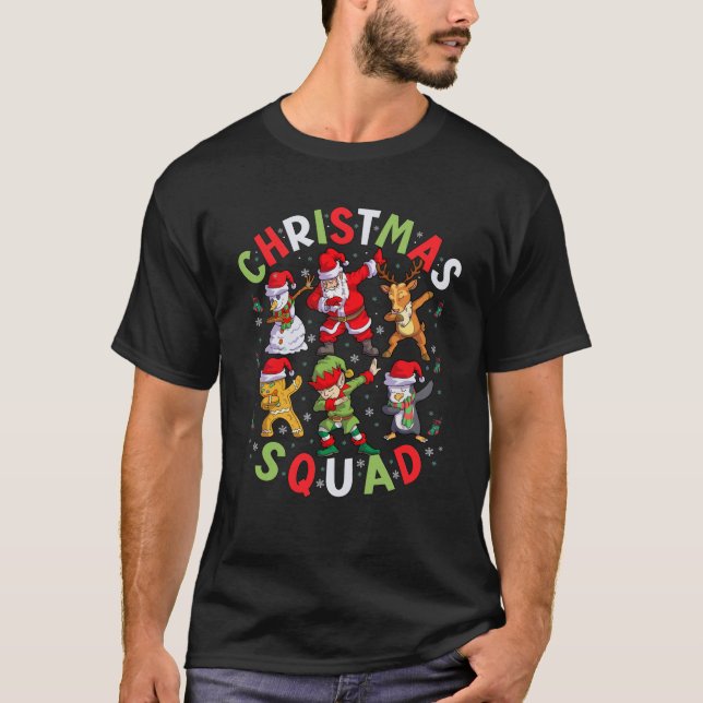 Camiseta Navidades Santa Elf Snowman Niños Familia masculin (Anverso)