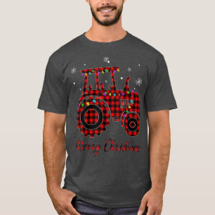 Camiseta Navidades Santa Farm Tractor Light Snow Paj