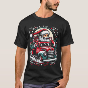 Camiseta Navidades Santa Festive Truck Ride