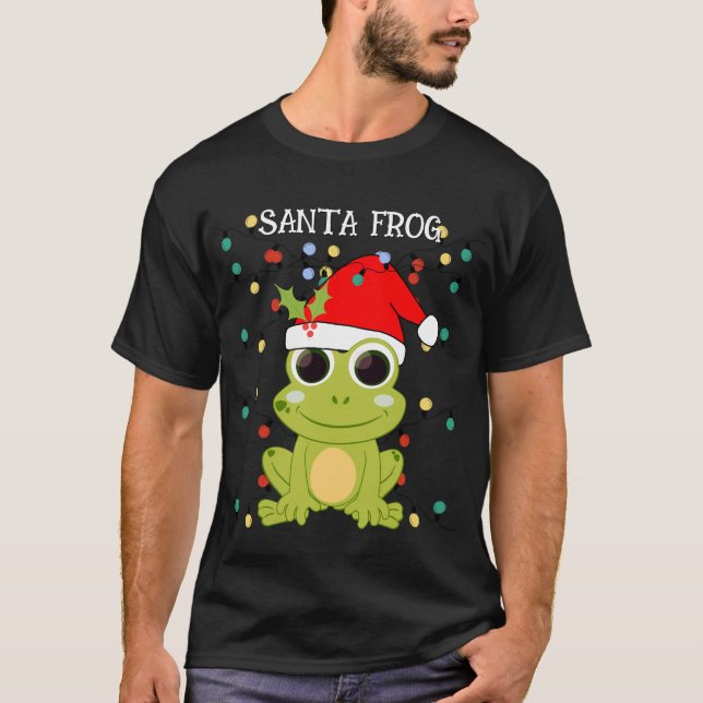 Camiseta Navidades SANTA FROG Unisex (Anverso)