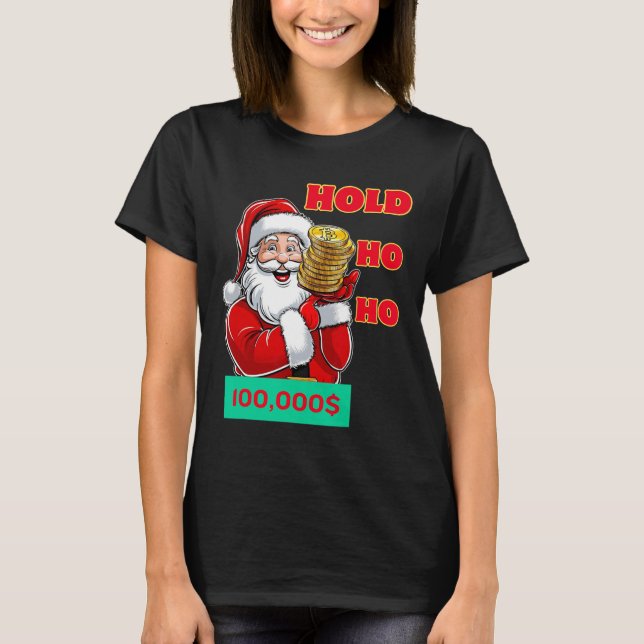 Camiseta Navidades Santa Funny Ho Hold Btc (Anverso)