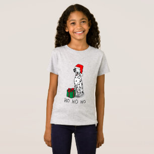 Camiseta Navidades Santa Hat Dalmatian Dog (negro 1) Cute