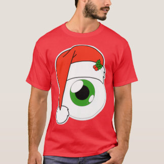 Camiseta Navidades Santa Hat Eyeball Green Iris