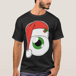Camiseta Navidades Santa Hat Eyeball - Green Iris