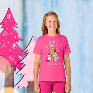 Camiseta Navidades Santa Hat Gingerbread Alphabet I Chica