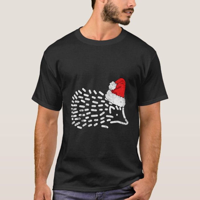 Camiseta Navidades Santa Hat Hedgehog Gift (Anverso)