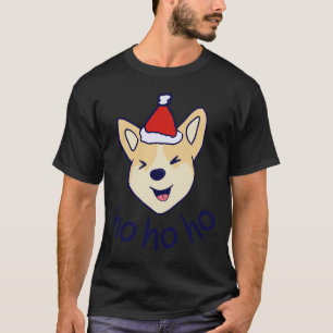 Camiseta Navidades Santa Hat Hohoho Corgi Dog
