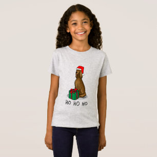Camiseta Navidades Santa Hat Irish Setter Dog (rojo 1)