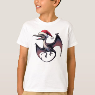 Camiseta Navidades Santa hat pterodáctilo