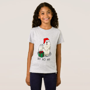 Camiseta Navidades Santa Hat Puli Perro (blanco) Cute Graci