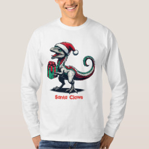 Camiseta Navidades Santa hat raptor