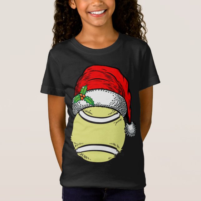 Camiseta Navidades Santa Hat Tennis Sport Divertido (Anverso)