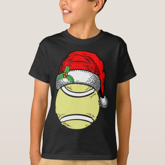 Camiseta Navidades Santa Hat Tennis Sport Divertido (Anverso)