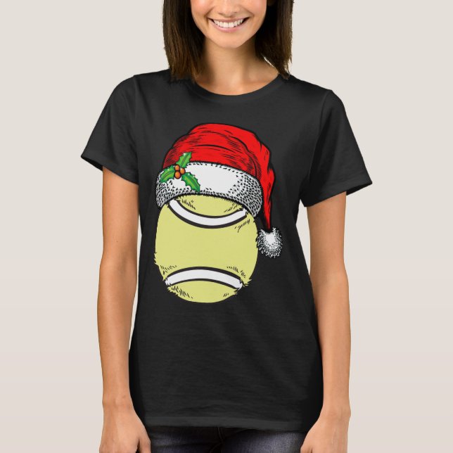 Camiseta Navidades Santa Hat Tennis Sport Divertido (Anverso)