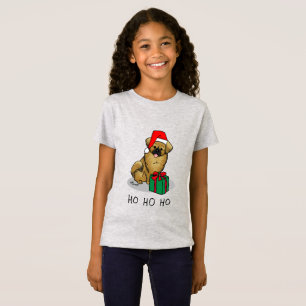 Camiseta Navidades Santa Hat Tibetan Spaniel (Brown Cute)