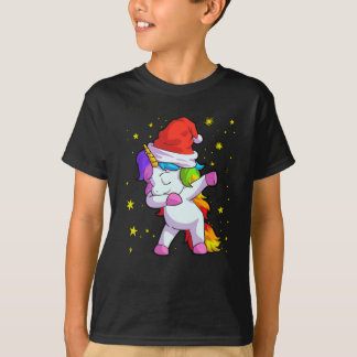 Camiseta Navidades Santa Hat Unicorn
