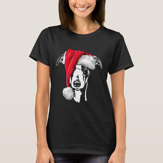 Camiseta navidades santa mariposa perro mamá regalo (Anverso)