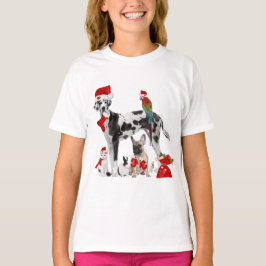 Camiseta Navidades Santa Mascotas