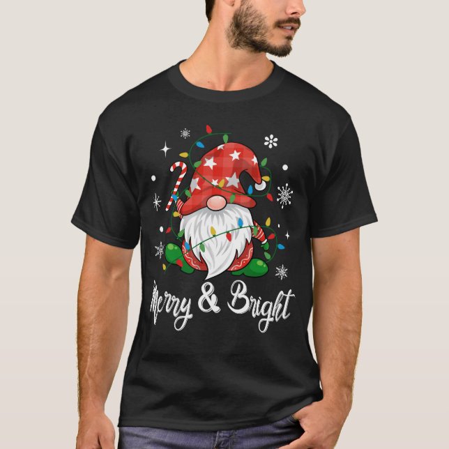 Camiseta Navidades Santa Merry Y Bright (Anverso)