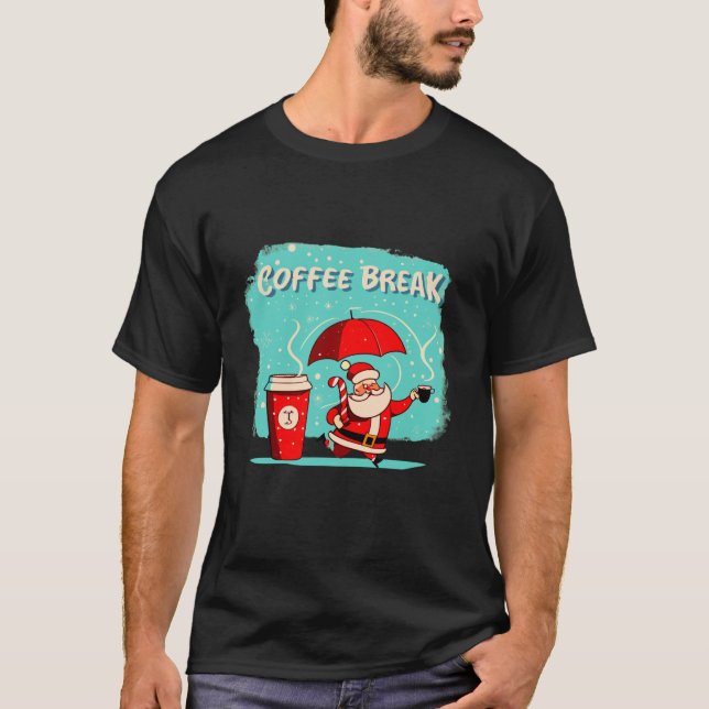 Camiseta Navidades Santa s COFFEE BREAK Personalizado Año N (Anverso)
