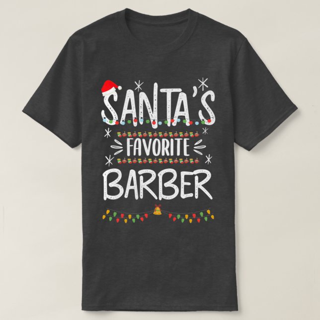 Camiseta Navidades Santa Shirt Santax27s Barber favorito (Diseño del anverso)