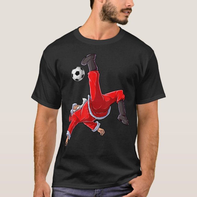 Camiseta Navidades Santa Soccer Bicycle Kick Xmas Boys (Anverso)