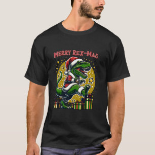Camiseta Navidades Santa T Rex Dinosaur Merry Rex Mas Funny