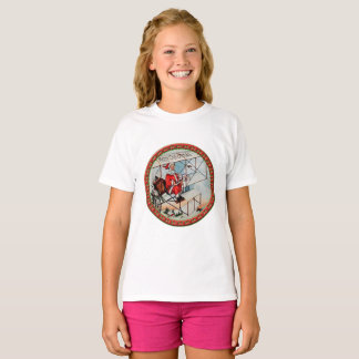 Camiseta Navidades Santa volando un viejo avión