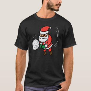 Camiseta Navidades Santa Volleyball Xmas Deportistas Mujere