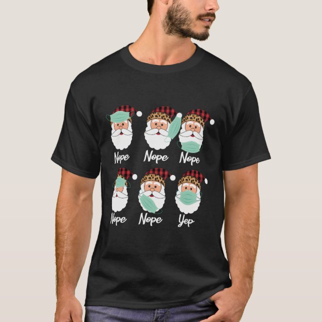Camiseta Navidades Santa Wearing Mask Wrong (Anverso)
