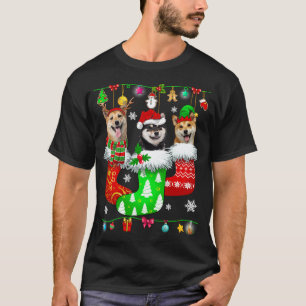 Camiseta Navidades Saquean A Pajama Shiba Inu Perro Perro P