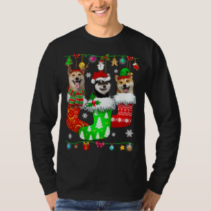 Camiseta Navidades Saquean A Pajama Shiba Inu Perro Perro P