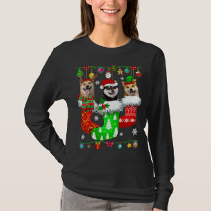Camiseta Navidades Saquean A Pajama Shiba Inu Perro Perro P